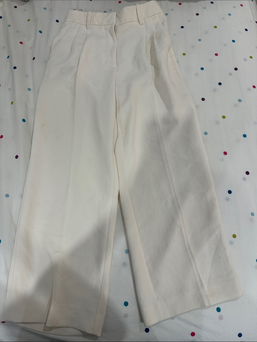 Aritzia Wilfred wide-leg Cream Pants XS Short